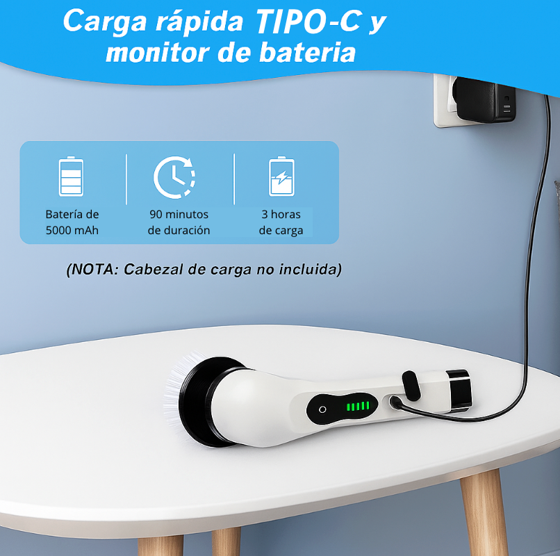 CEPILLO DE LIMPIEZA ELECTRICO 9 EN 1