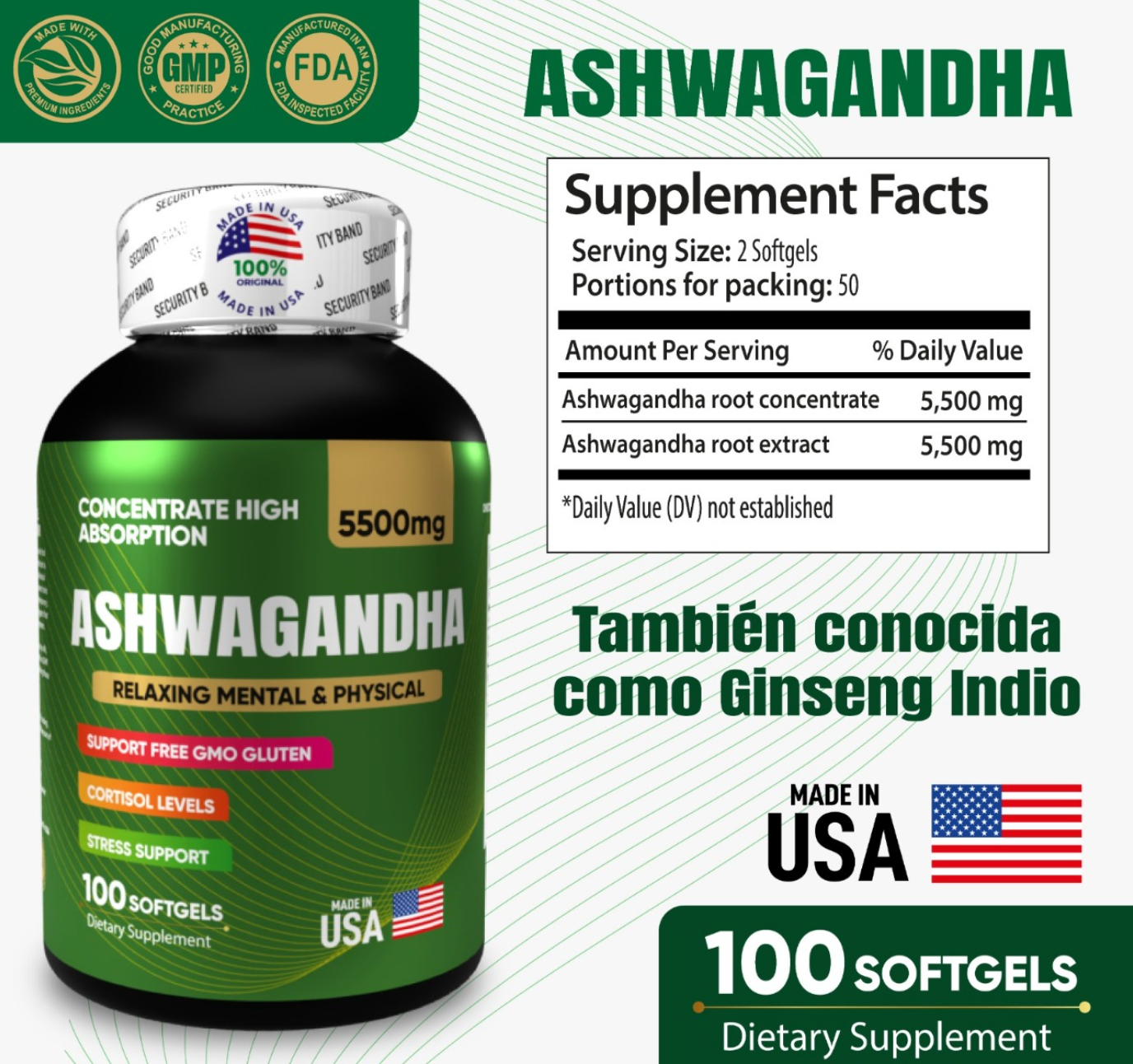 COMBO Nad + Ashwagandha + Resveratrol