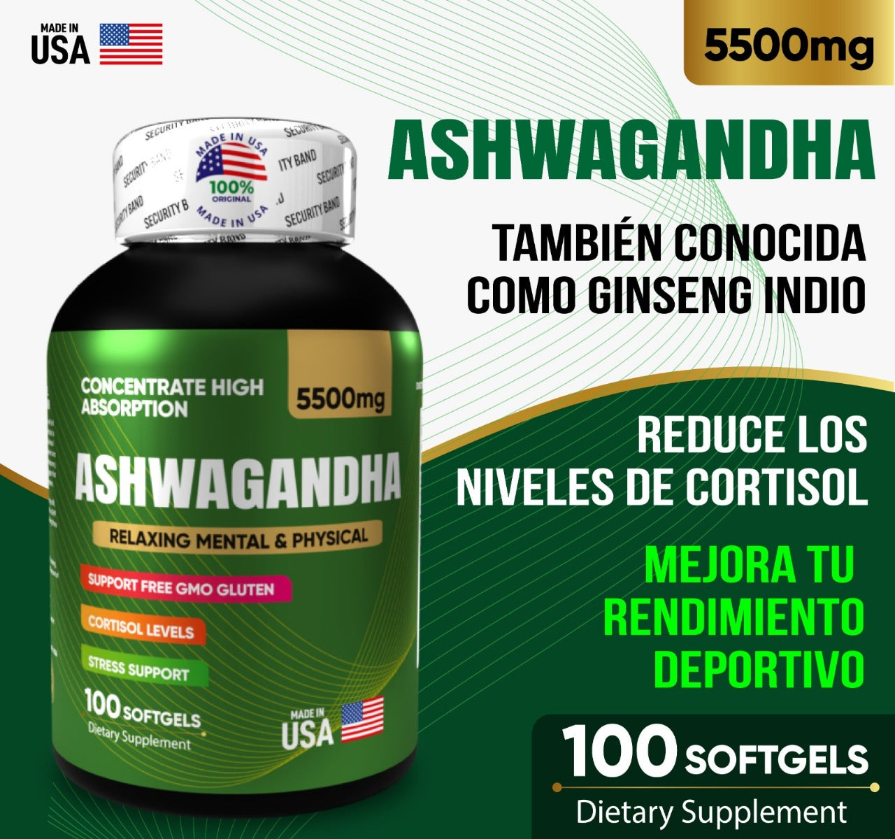 Ashwagandha KSM66 x 100 softgels