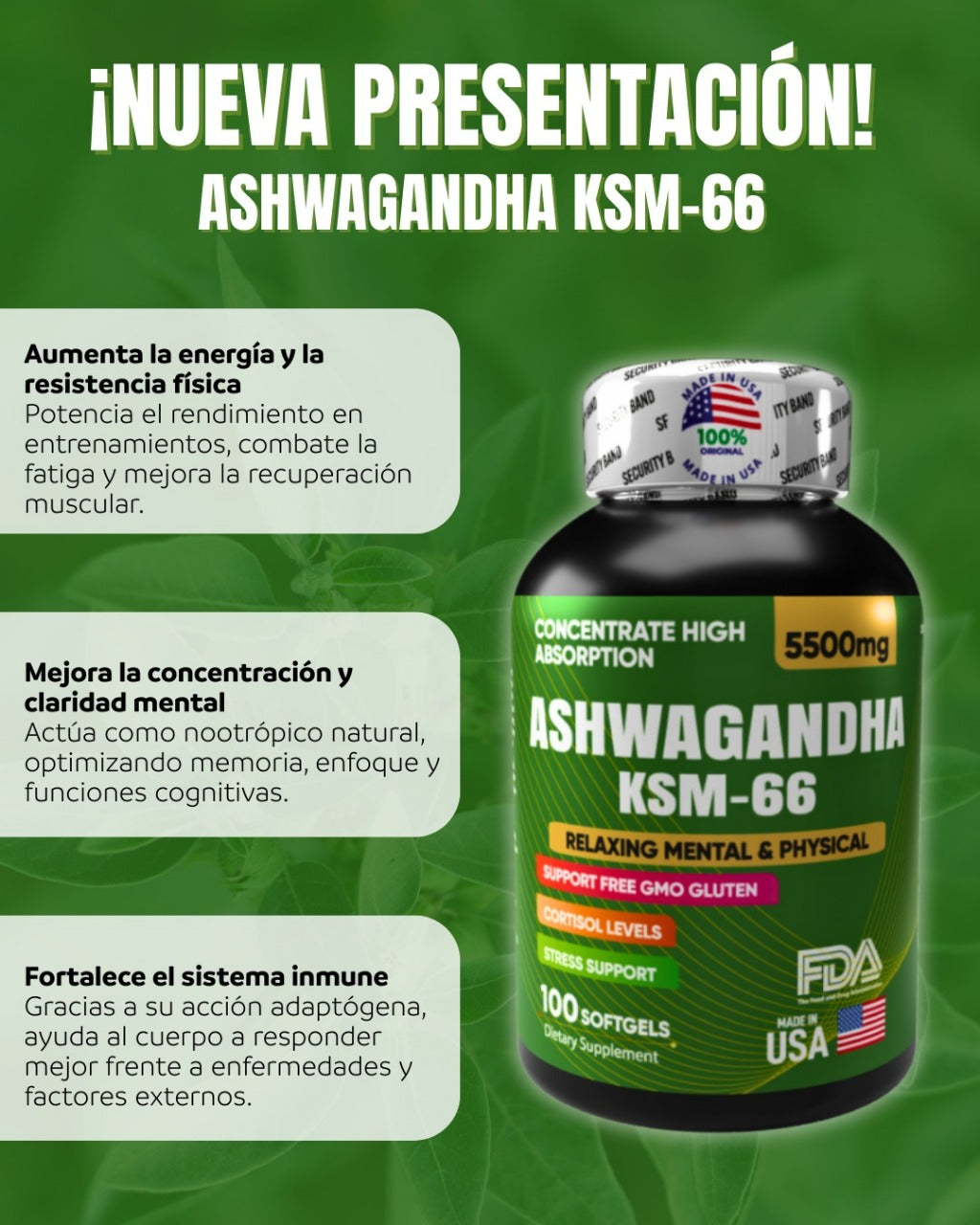 Ashwagandha KSM66 x 100 softgels